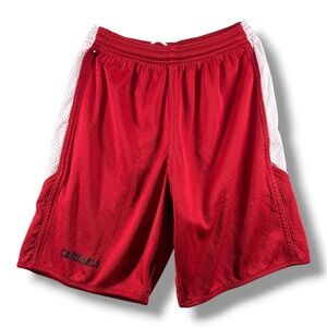 Alleson Athletic Youth Large Red White Mesh Cardinals Basketball Shorts 589PSPY